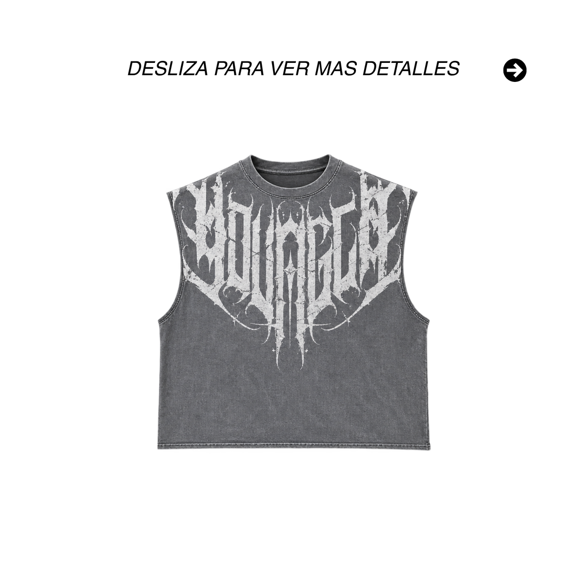 PLAYERA SIN MANGAS GOTHIC