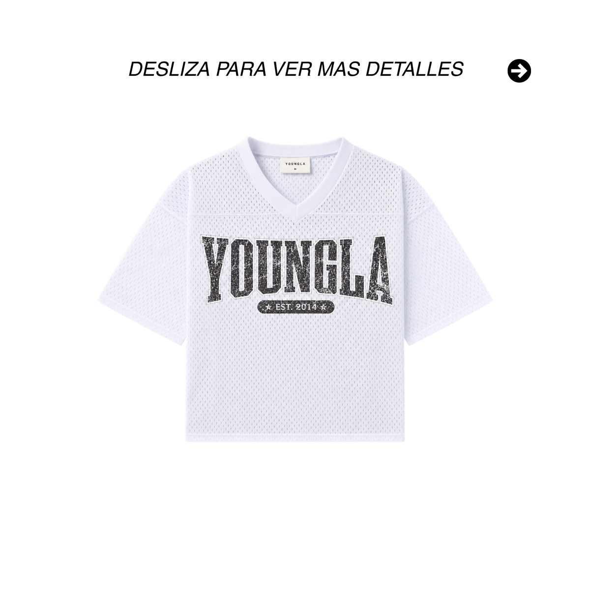 JERSEY YOUNGLA MESH V-NECK