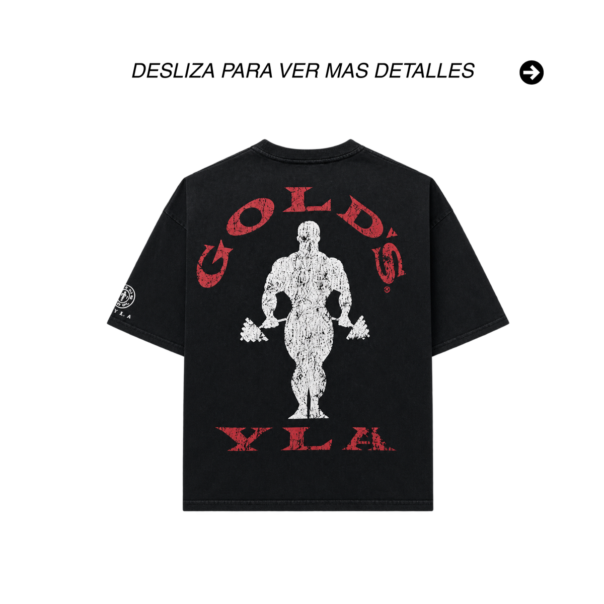 PLAYERA OVERSIZED YOUNGLA GOLD’S GYM