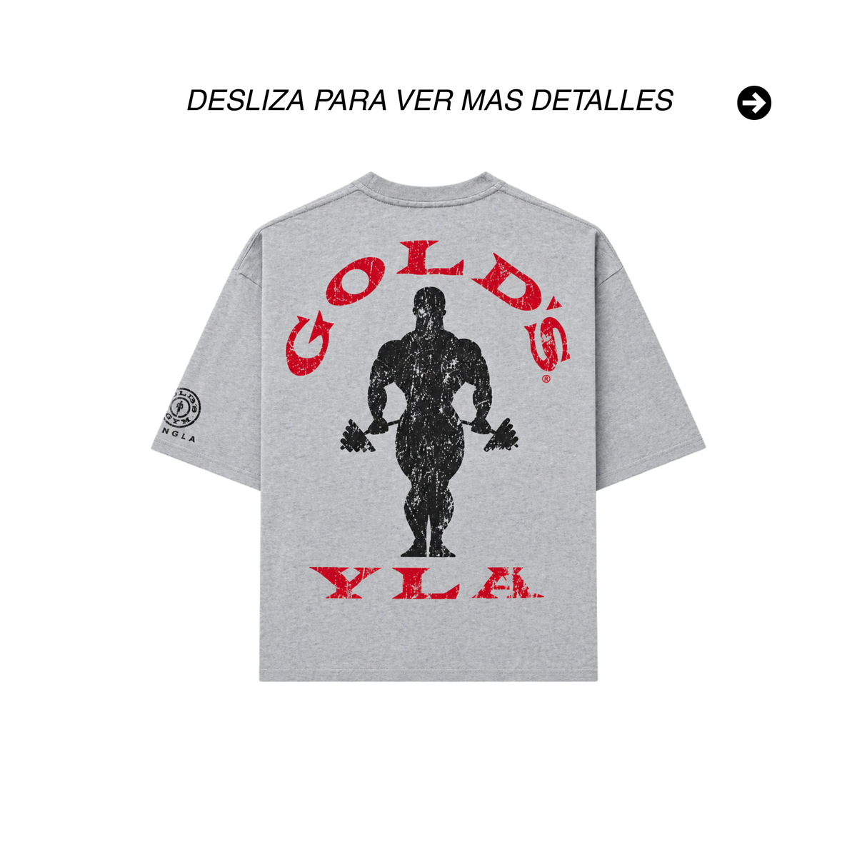 PLAYERA OVERSIZED YOUNGLA GOLD’S GYM