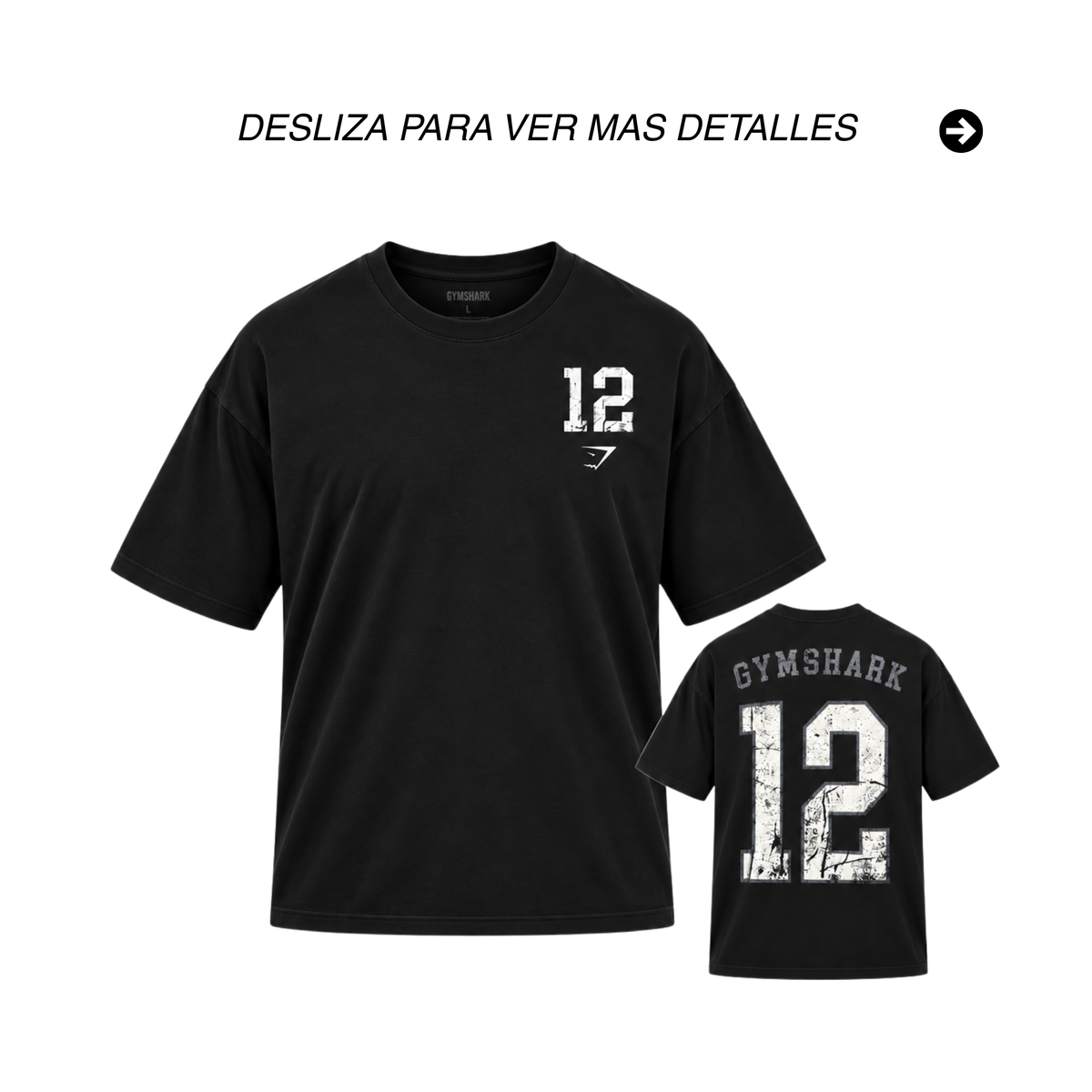 PLAYERA OVERSIZED GYMSHARK 12
